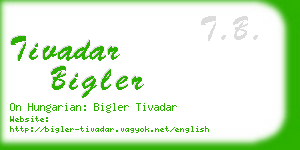 tivadar bigler business card